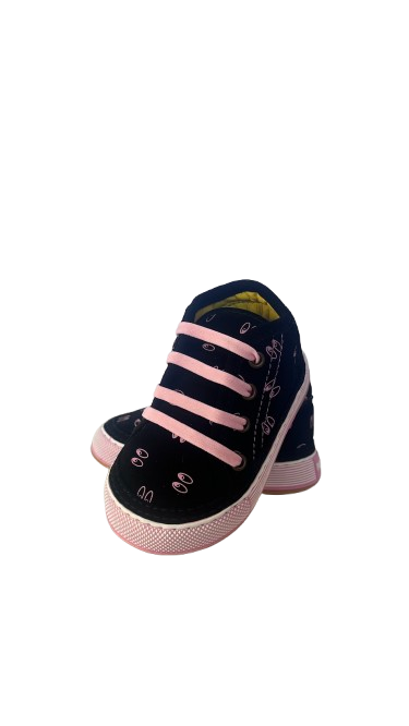 Zapatos Tenis Azules con Rosado para Niño con Diseño de Ojitos