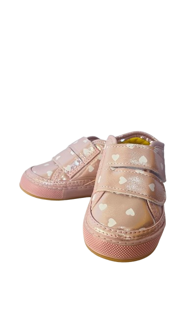 Zapatos Tenis Rosados para Niña con Corazones