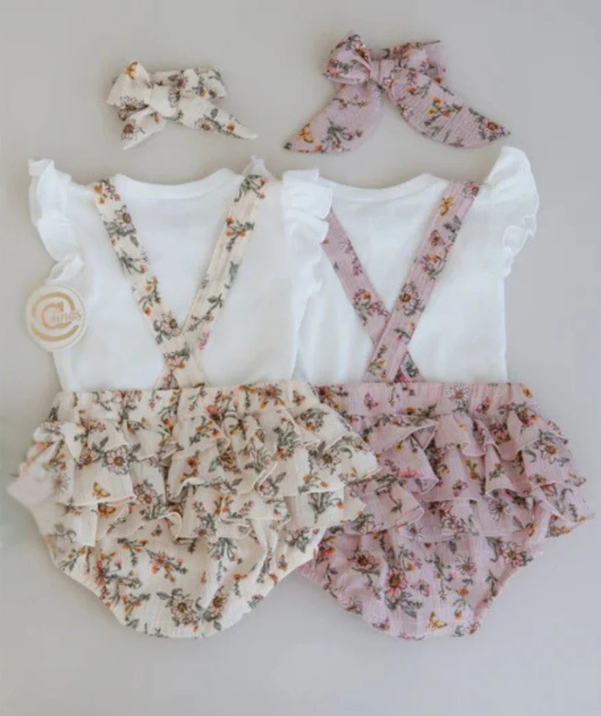 Asoleador Lirio para Bebé – Camisita de Algodón con Moño Adorable