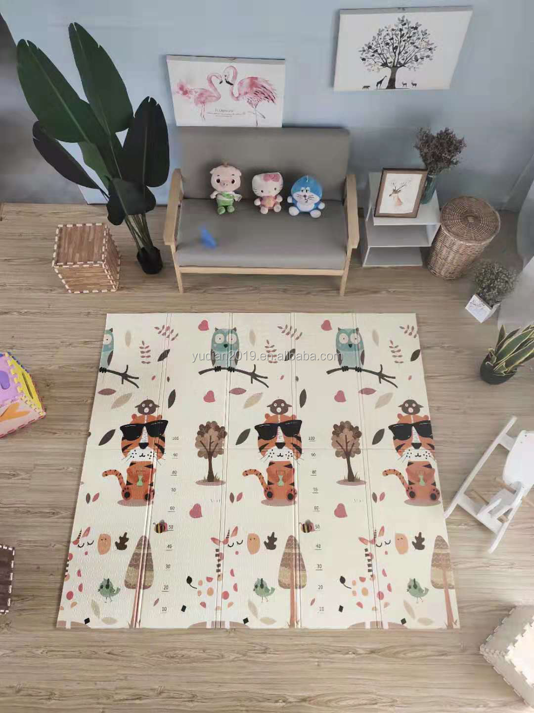 Tapete de Juegos Plegable para Bebés 100x180cm – Doble Cara